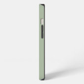 Moderne Salbei-Monogramm iPhone Hülle (Linke Seite)
