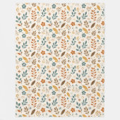 Moderne Salbei-Senf-Boho-Blattdecke Dekorative Kun Fleecedecke (Vorderseite)