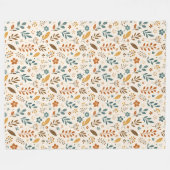 Moderne Salbei-Senf-Boho-Blattdecke Dekorative Kun Fleecedecke (Vorderseite (Horizontal))