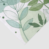 Moderne Salbeigrüne Botanische Blattmuster Seidenpapier (Ausschnitt)
