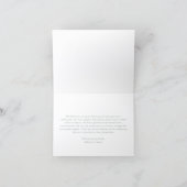Moderne Salbeigrüne Einfache Hochzeit Dankeskarte (Innenseite)