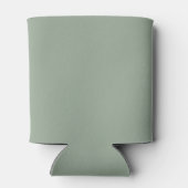 Moderne Salbeigrüne Einfache Hochzeit Dosenkühler (Rückseite)