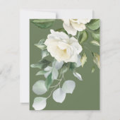 Moderne Salbeigrüne Eukalyptus Danke Hochzeit Einladung (Rückseite)