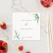 Moderne Salbeigrüne Hochzeitsservietten Serviette (Beispiel)