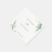 Moderne Salbeigrüne Hochzeitsservietten Serviette (Ecke)