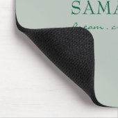 Moderne Salbeigrüne Name Positive Zitat Mousepad (Ecke)