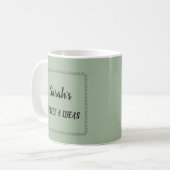 Moderne Salbeigrüne Personalisierte Kaffeetasse (Vorderseite Links)