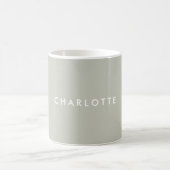 Moderne Salbeigrüne Personalisierte Namens-Tasse Kaffeetasse (Mittel)