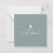 Moderne Salon Beauty Eyelash Studio Anleitungen Mitteilungskarte (Vorderseite)