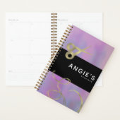 Moderne Salon Beauty Schere Gold Buchung Lila Planer (Anzeige)