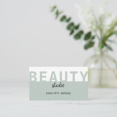 Moderne Salon Business Card Visitenkarte (Stehend Vorderseite)