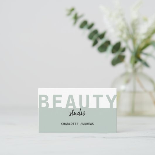 Moderne Salon Business Card Visitenkarte (Stehend Vorderseite)