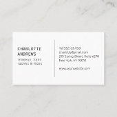 Moderne Salon Business Card Visitenkarte (Rückseite)