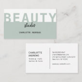 Moderne Salon Business Card Visitenkarte (Vorne/Hinten)