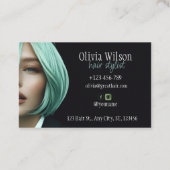 Moderne Salon Business Card Visitenkarte (Rückseite)