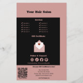 Moderne Salon-Geschenkgutschein-Werbeaktion Flyer (Hinten)