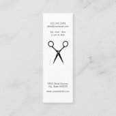 Moderne Salon Monogram / Gold Brushed / Stylist Mini Visitenkarte (Rückseite)