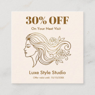 Moderne Salon-Termin-Rabatt-Coupon-Karte Rabattkarte
