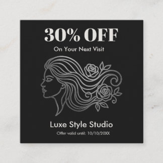 Moderne Salon-Termin-Rabatt-Coupon-Karte Rabattkarte