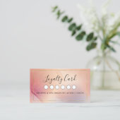 Moderne Salon Wellness-Center Loyalität 5 Visitenk Visitenkarte (Stehend Vorderseite)