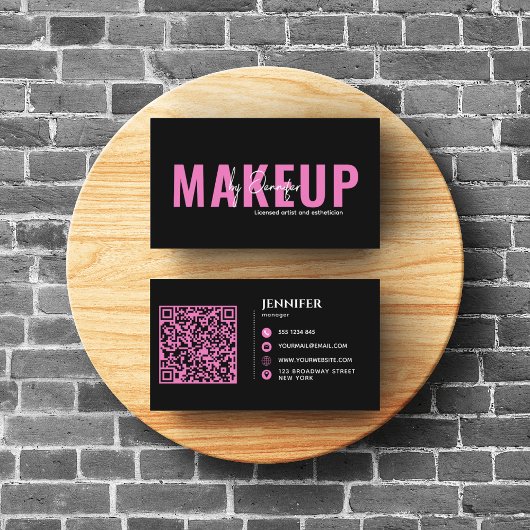 Moderne Salon Wellness-Center Nails und Eyelash Bl Visitenkarte