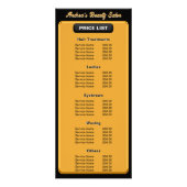 Moderne Salondienste für Minimalistische Schwarze- Werbekarte (Vorne)