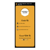 Moderne Salondienste für Minimalistische Schwarze- Werbekarte (Hinten)