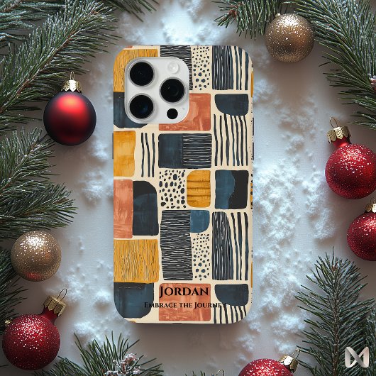 Moderne sambische Batik - erdige Abstrakte Muster Case-Mate iPhone Hülle