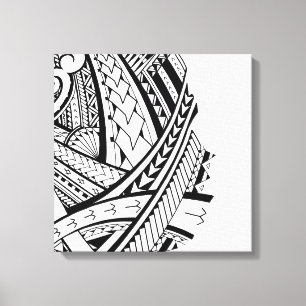 Moderne samoaische Tätowierungskunst Leinwanddruck