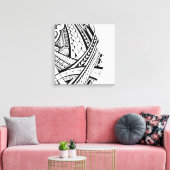 Moderne samoische Tätowierkunst Leinwanddruck (Insitu (Wohnzimmer))