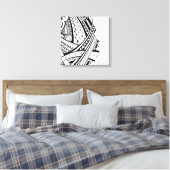 Moderne samoische Tätowierkunst Leinwanddruck (Insitu (Schlafzimmer))