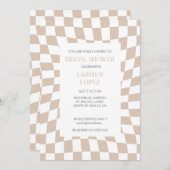 Moderne SandRose Brautparty überprüft Einladung (Vorne/Hinten)