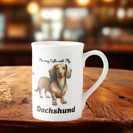 Moderne Sandy Brown DACHSHUND Personalisieren Porzellantasse