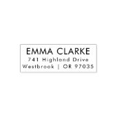 Moderne Sans-Serif-Rücksendeadress-Stempel mit Sel Permastempel (Design)
