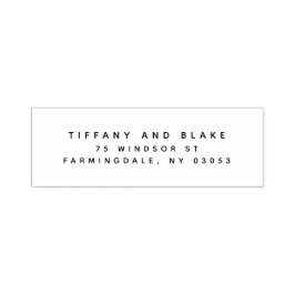 Moderne Sans Serif Rücksendeadresse Selbstfarbige Permastempel