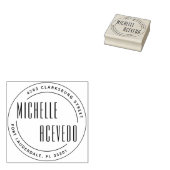 Moderne Sans Serif Typografie Formale Rücksendeadr Gummistempel (Stempel)