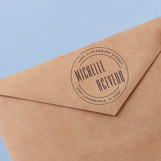 Moderne Sans Serif Typografie Formale Rücksendeadr Gummistempel