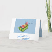 Moderne Santa Card Feiertagskarte (Rückseite)