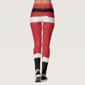 Moderne Santa Mrs. Claus Kostüme Niedlicher Spaß W Leggings (Rückseite)
