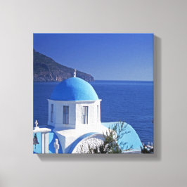 Moderne Santorini Griechenland gestresste Canvas P Leinwanddruck