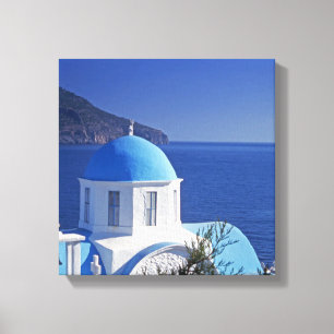 Moderne Santorini Griechenland gestresste Canvas P Leinwanddruck