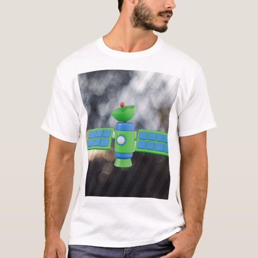 Moderne Satellitenillustrationsdesign. T-Shirt (Vorderseite)