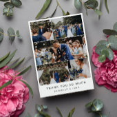 Moderne saubere 5 Hochzeitfotografie - Vielen Dank Dankeskarte