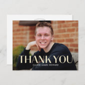 Moderne saubere, bearbeitbare Farbe Danke Postcard Postkarte (Vorne/Hinten)