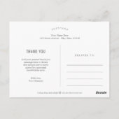 Moderne saubere, bearbeitbare Farbe Danke Postcard Postkarte (Rückseite)