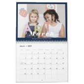 moderne, saubere, einfache und stilvolle Typografi Kalender (Mär 2027)