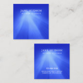 Moderne Saubere Elegantes Design Blaues Licht luxu Quadratische Visitenkarte (Vorne/Hinten)