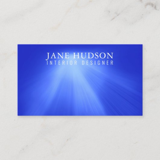 Moderne Saubere Elegantes Design Blaues Licht luxu Visitenkarte (Vorderseite)
