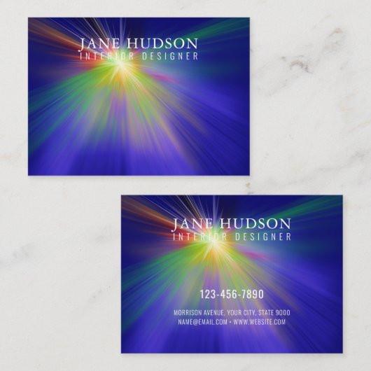 Moderne Saubere Elegantes Design, farbenfroh Licht Visitenkarte (Vorne/Hinten)