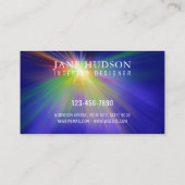 Moderne Saubere Elegantes Design Farbenfrohe Licht Visitenkarte (Rückseite)